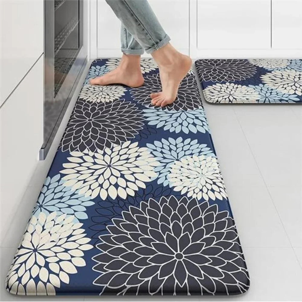 Boho Anti Fatigue Kitchen Mats Set Cushioned Non Slip Waterproof Floor Rugs